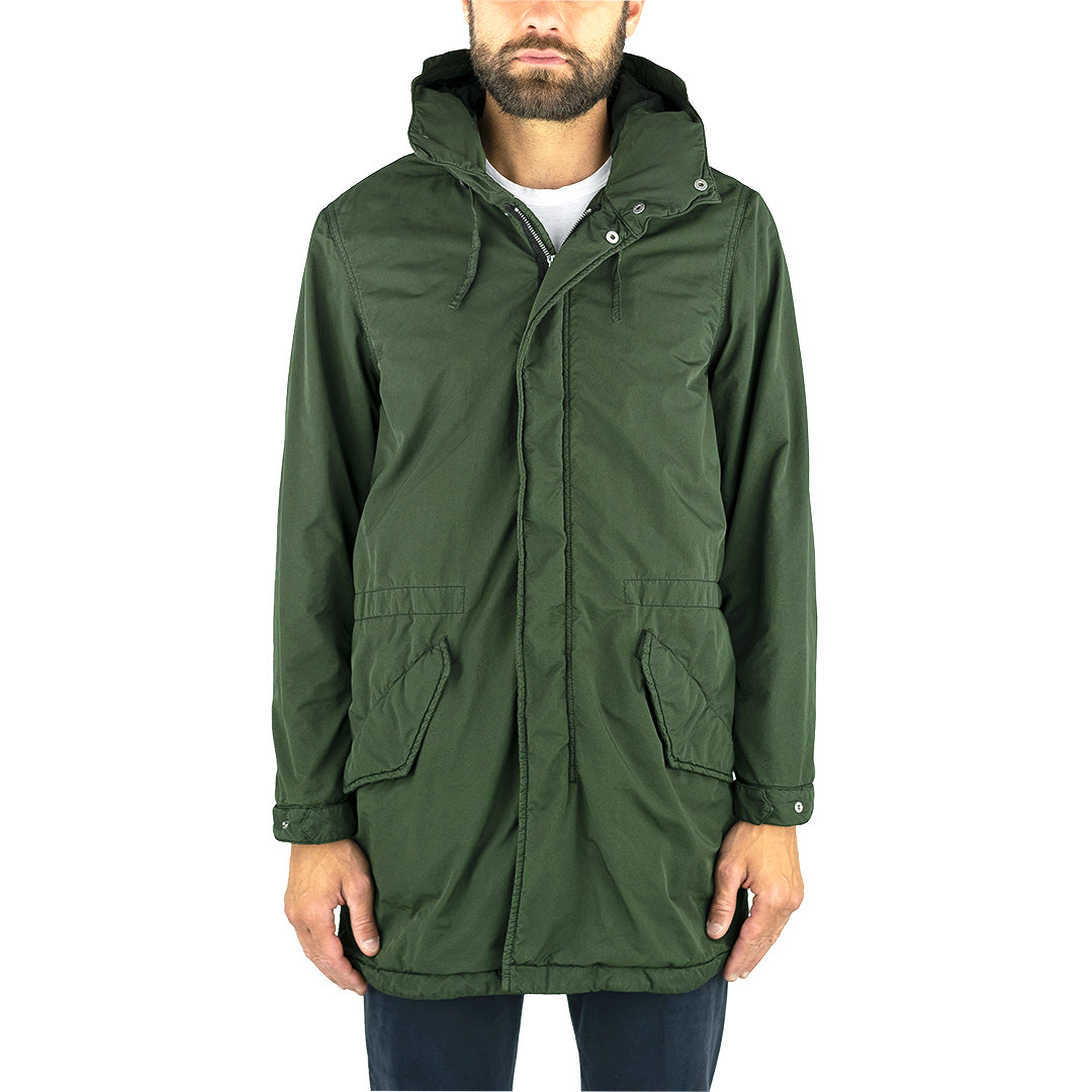 Parka ASPESI New Parkettone in Nylon Tinto Capo Verde Militare