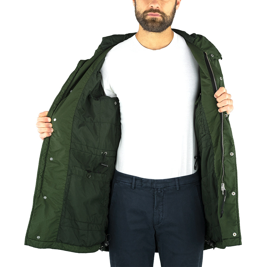 Parka ASPESI New Parkettone in Nylon Tinto Capo Verde Militare