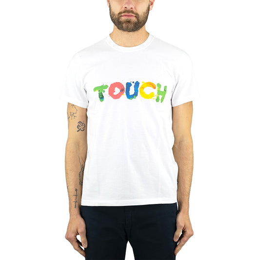 T-Shirt ASPESI AY32 Bianca con Stampa Touch