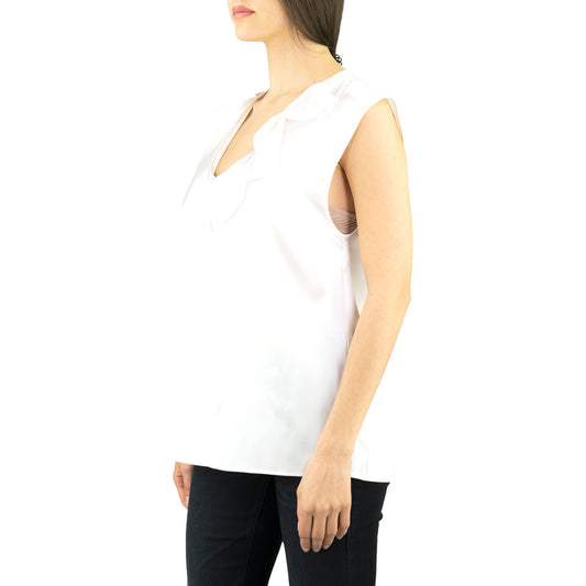 Top PINKO Fascinoso in Satin Bianco