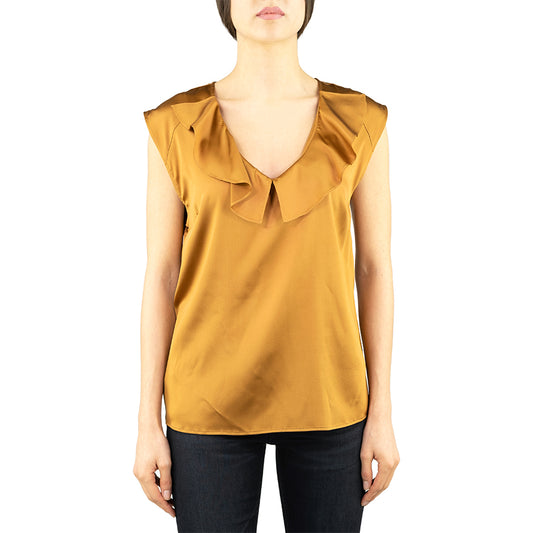 Top PINKO Fascinoso in Satin Cognac