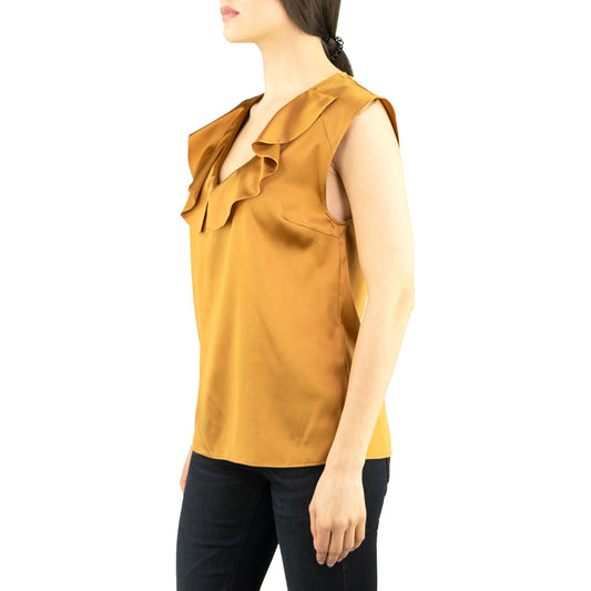 Top PINKO Fascinoso in Satin Cognac