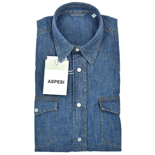 Camicia ASPESI Wayne in Cotone Denim 